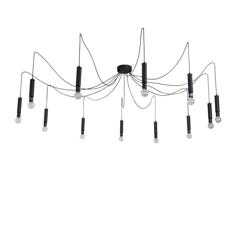 Luminaire suspendu cylindrique 12 lumières Castiliolite