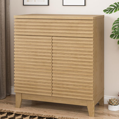 Fluted Buffet Cabinet With Storage