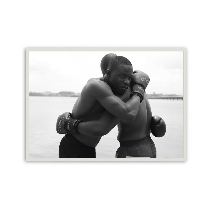 Good Black Art "clinch II" par Stephane Gaboué | Rectangulaire, reproduction d'art encadrée | Édition limitée | Cadre en bois massif