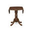 L'ensemble de table de cuisine 3 pièces comprend une table de salle à manger ronde avec Dropleaf et 2 chaises Parson, acajou-982075759-982075672