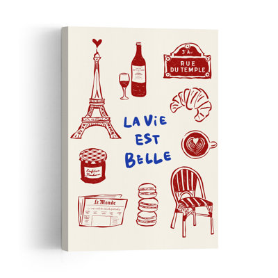 La Vie Est Belle Paris Romantic City Wall Art Print