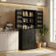 Armoire de cuisine à rangement multiple, armoire à linge avec tablette réglable