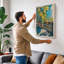 Sunlit Balcony Garden Coastal - Wrapped Canvas-1689094531-1689094555