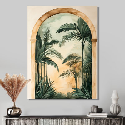 Art mural arche tropicale, toile Palm Horizon, sépanek