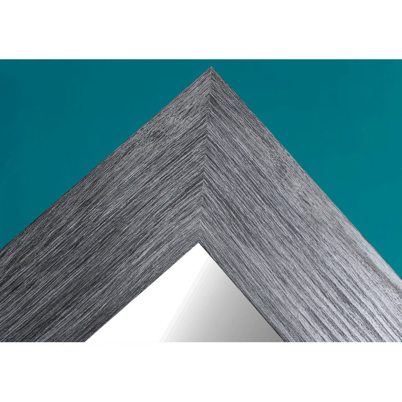 Deweyville Engineered Wood Rectangle Wall Mirror, 53.5" x 32", Gray