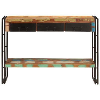 Gambill 110cm Solid Wood Top Console Table