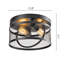 Plafonnier encastré cylindrique en cage à 2 lumières 11,81 po Avers