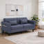 73.8" Linen Round Arm Convertible Sofa-398048662