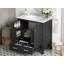 Meuble-lavabo de 30 po avec lavabo simple, meuble-lavabo encastré, rangement multifonctionnel, fermeture en douceur, structure en bois massif-129184438