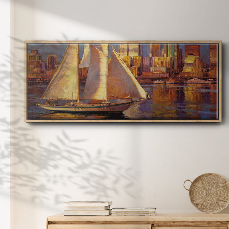Emerald City, reproduction d'art sur toile, H 24 po x l 60 po x P 1,5 po, Naturel