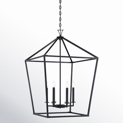 Lustre géométrique en bronze classique à 6 lumières Hastings
