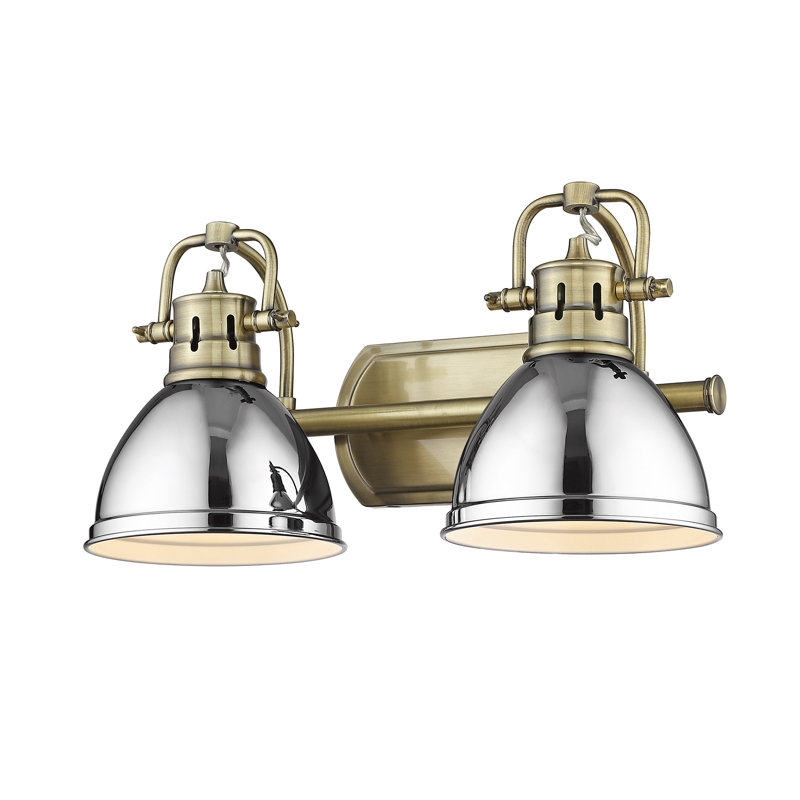 Lyndee 2 - Light Dimmable Vanity Light, Chrome, Aged Brass