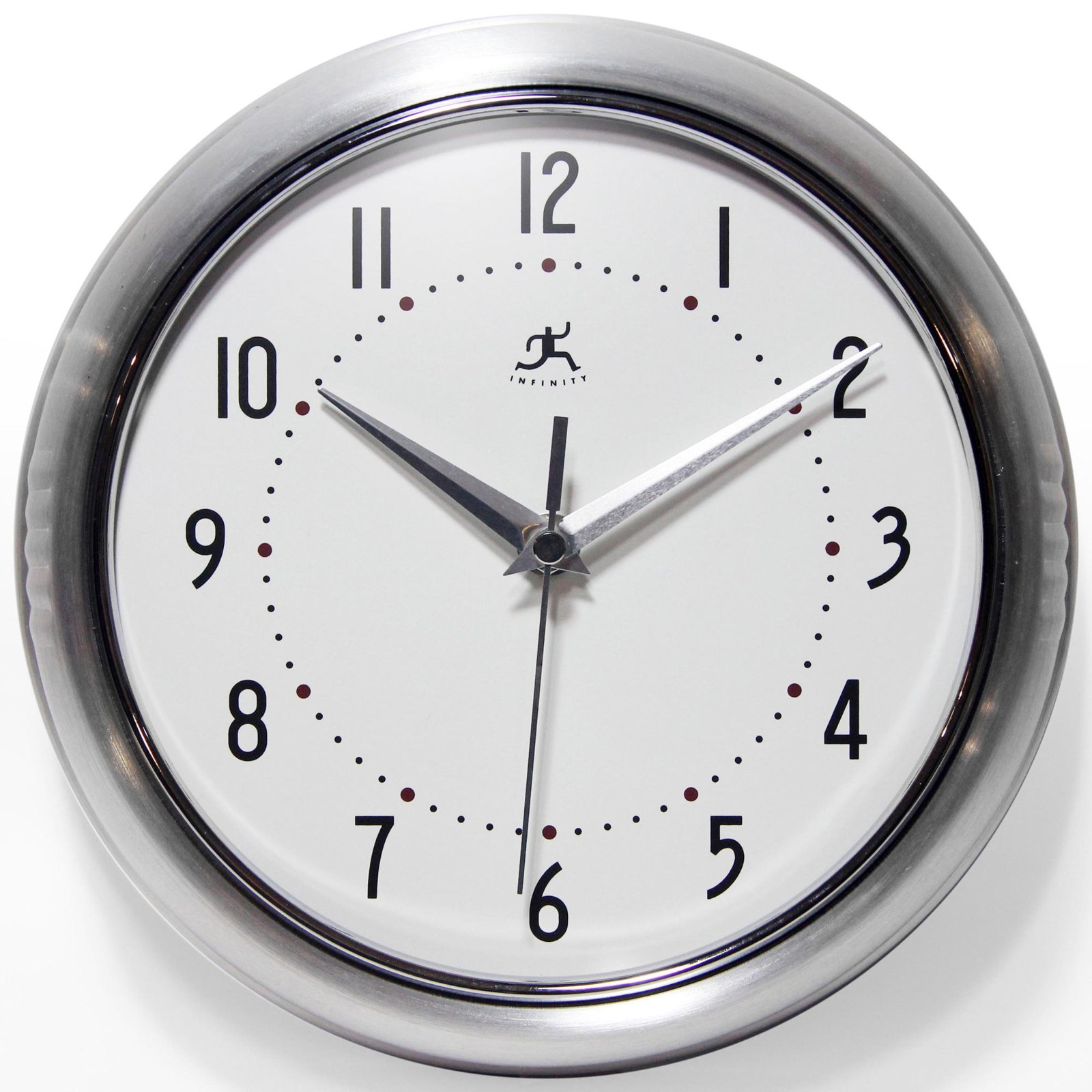 Desdra Metal Wall Clock, Silver, Small