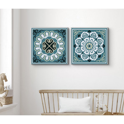 Mandala variété sur toile, 2 pièces