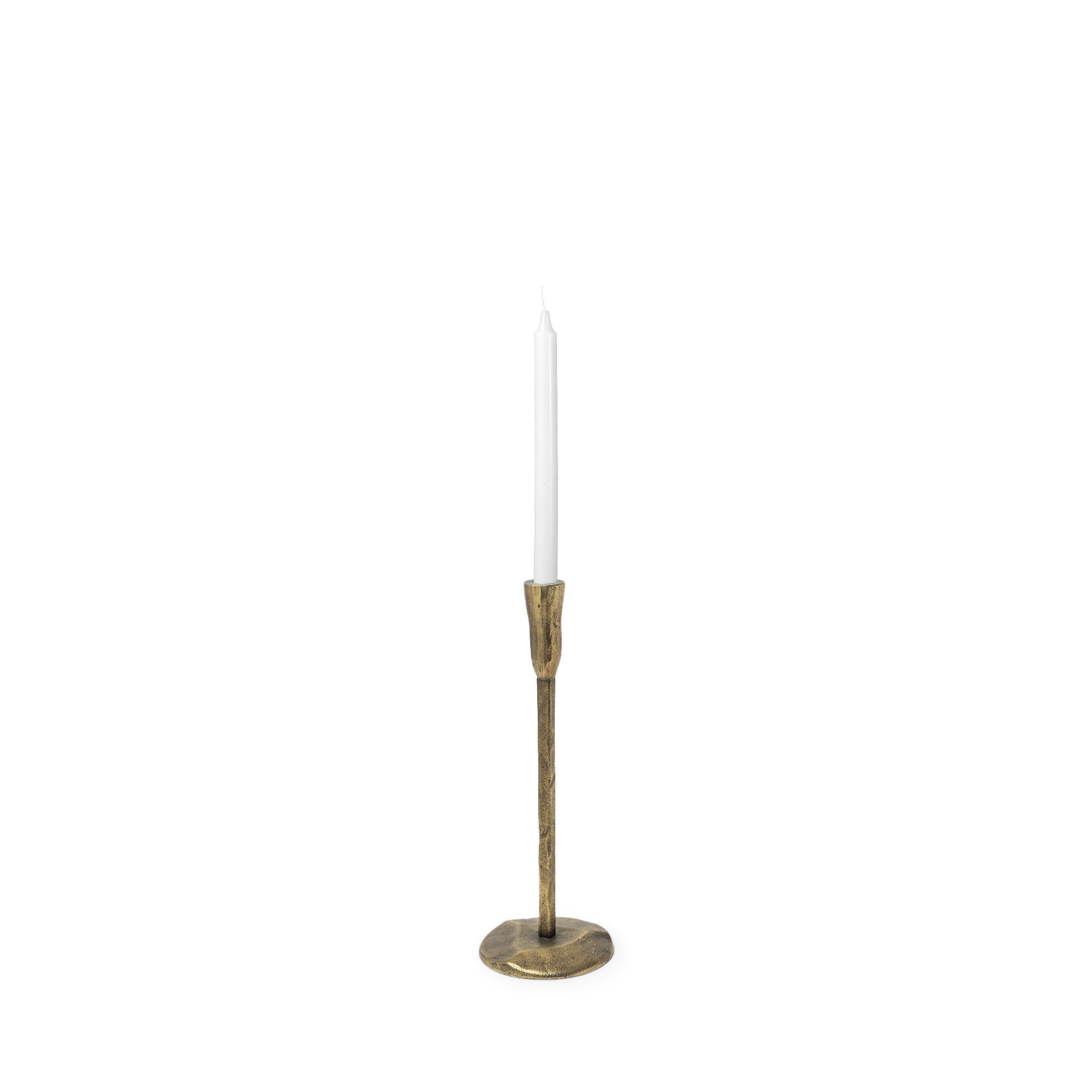 Diaz Metal Tabletop Candlestick, 14" H x 5" W x 5" D, Gold