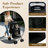 Foldable 4 Wheel Pet Stroller for Small Dogs and Cats Up to 28 lbs, Comes with Multi-Functional Tray, 2 Safety Leashes, Storage Basket and Breathable Mesh, Perfect for Outdoor Stroll and Shopping Trips, Black-135994217