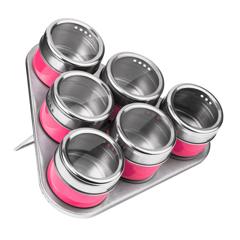 Freestanding Stainless Steel Desk Organiser, Hot Pink