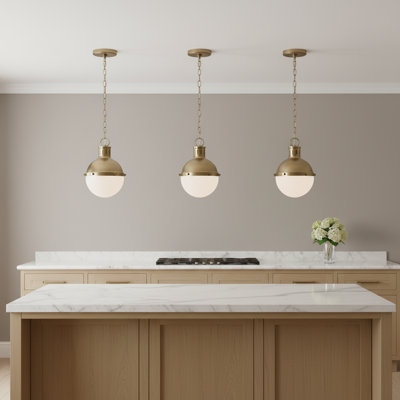 Geoffrey 1-Light Globe Pendant with Steel Fixture