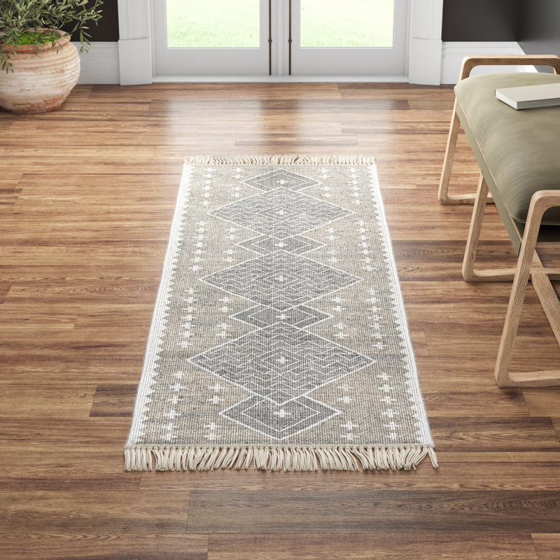 Malti Moroccan Handmade Beige/Gray/Charcoal Area Rug, Runner 2'6" x 8'