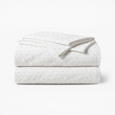 Plus Embroidered Cotton Sheet Set