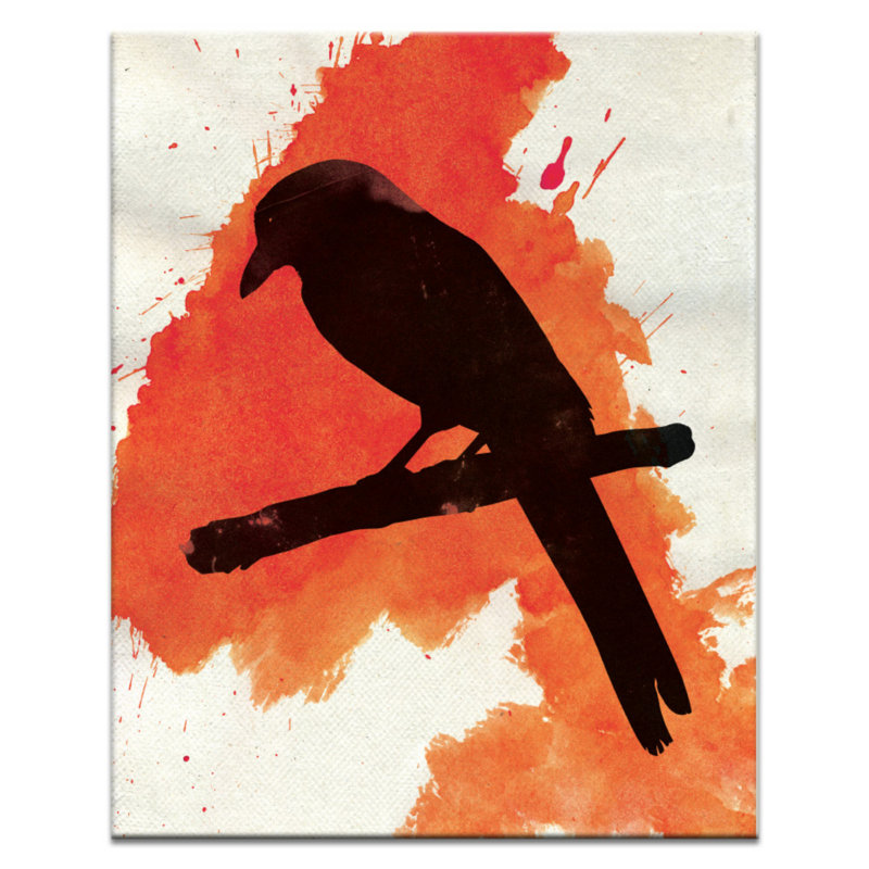 Dark Wings Dark Words by Ayarti - Wrapped Canvas Print, 76 cm H x 51 cm W