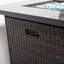 30Inch Outdoor Fire Table Propane Gas Fire Pit Table With Lid Gas Fire Pit Table With Glass Rocks And Rain Cover