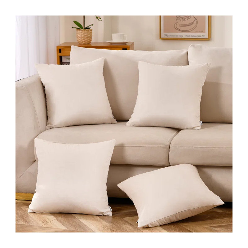 Housse de coussin Jakeryan, Housse de coussin seulement - sans coussin, 20 po x 20 po, Gris foncé