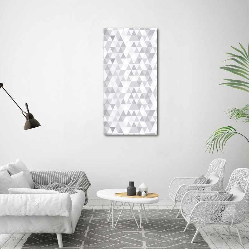 Gray Triangles - Wrapped Canvas Print