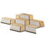 Eternal 9x12 Diamond Matte Wood Look and Cement Porcelain Mosaic Tile