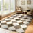 Washable Modern Coffee-Brown Area Rug Low Pile Rug for Living Room Bedroom Entrance Hotel-666599