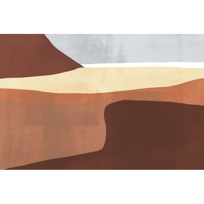 Sedona Colorblock II par Victoria Borges - peinture sur toile tendue, H 24 po x l 36 po