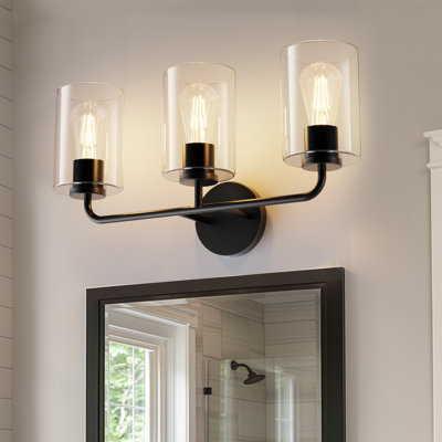 Agnella Modern Black 3-Light Vanity Fixture