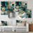 Vivid Emeral And Gold Contours Circles IV - Abstract Shapes Metal Wall Art-737407017