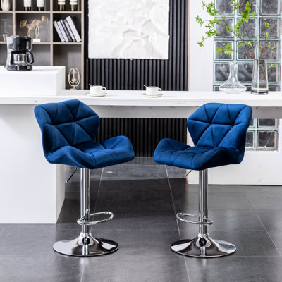 Base pivotante en velours Blue Diamond