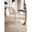 Upholstered Counter Stool with Metal Frame-1716940887