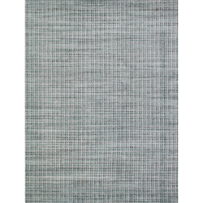 Hand Knotted Plaid Area Rug in Teal/Green