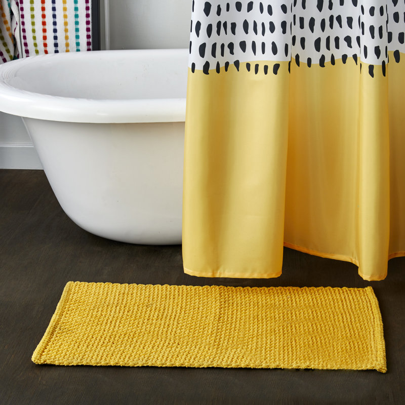 Dotty Waves Geometric Shower Curtain