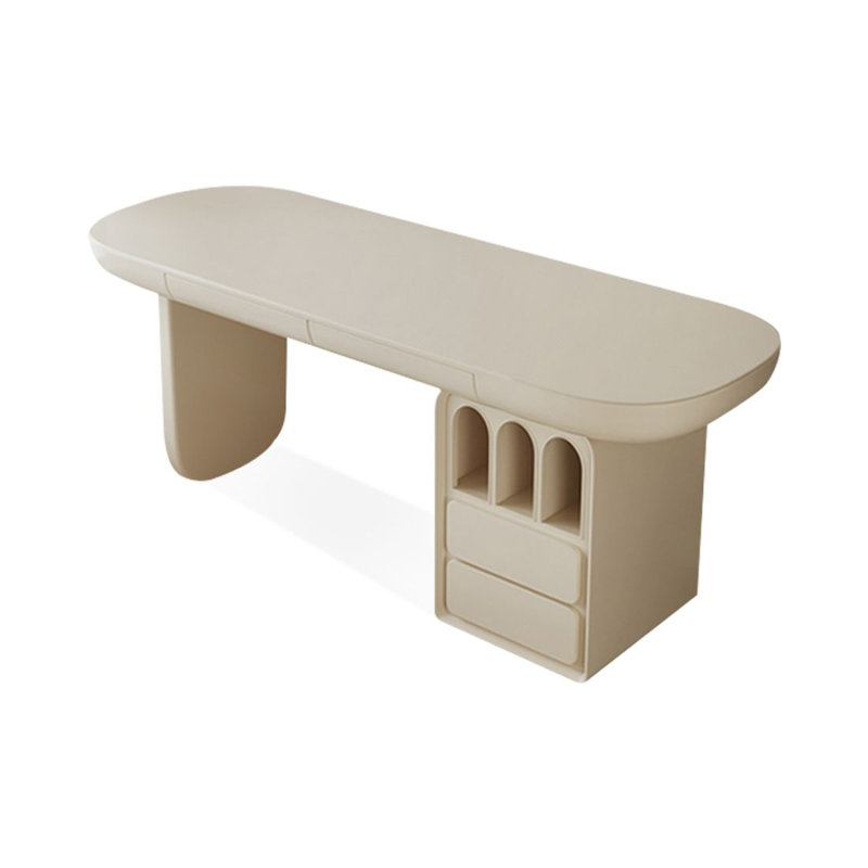 Bureau rectangulaire moderne et simple blanc, 29.53" H*70.87" W*23.62" D, Oui