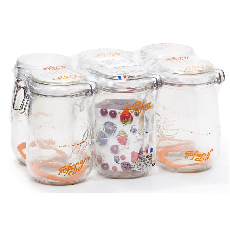 Super Preserve Glass Jar - Set of 6, 1000 ml