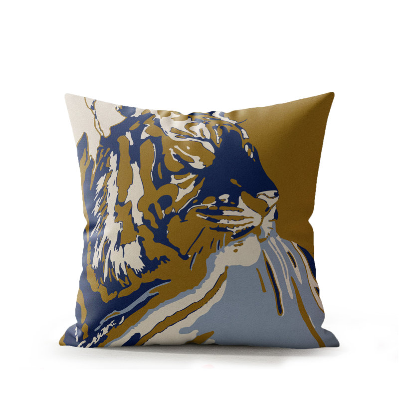Coussin d'intérieur Leon, Minuit royal, 16 po x 16 po