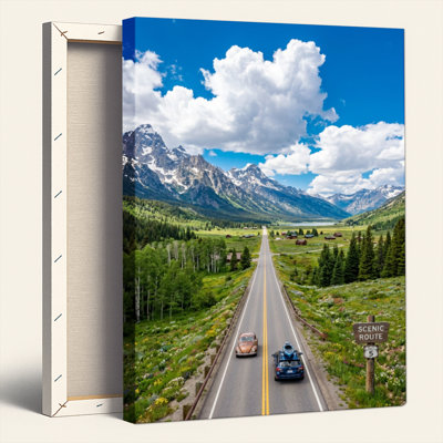 Montagne, art mural sur toile, ensemble de 1