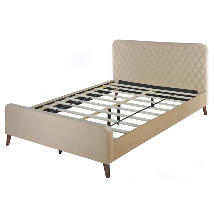 BetterHomeProducts Roza Velvet Upholstered Queen Bed & Reviews | Wayfair