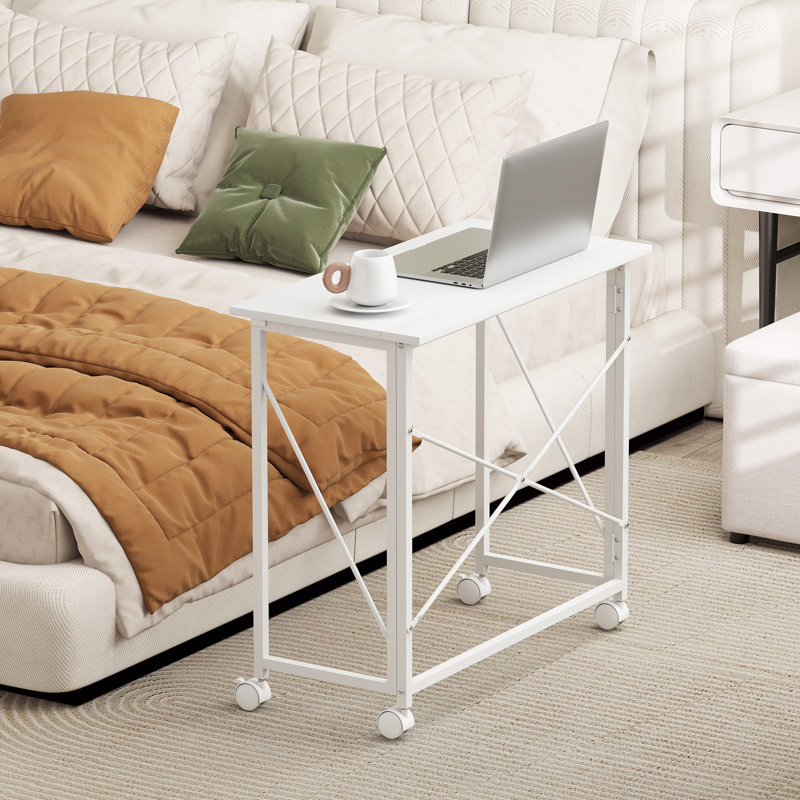 Foldable Writing Desk, White/White