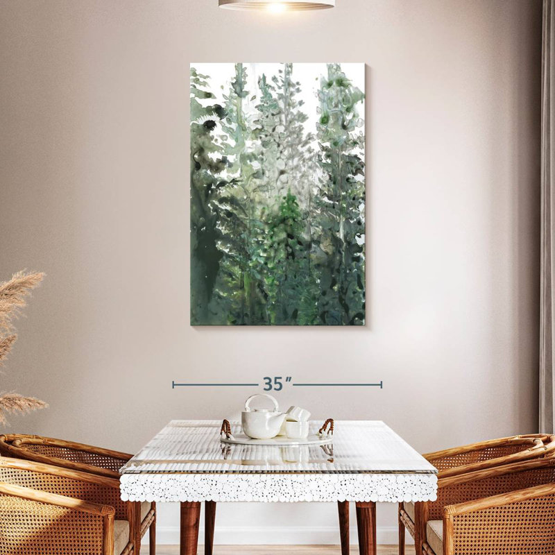 Harnek Green Forest Abstract, 45" H x 30" W