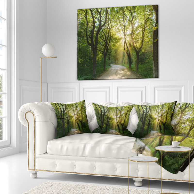 Coussin de soirée à imprimé paysage, 16 po x 1 po, Coussin décoratif