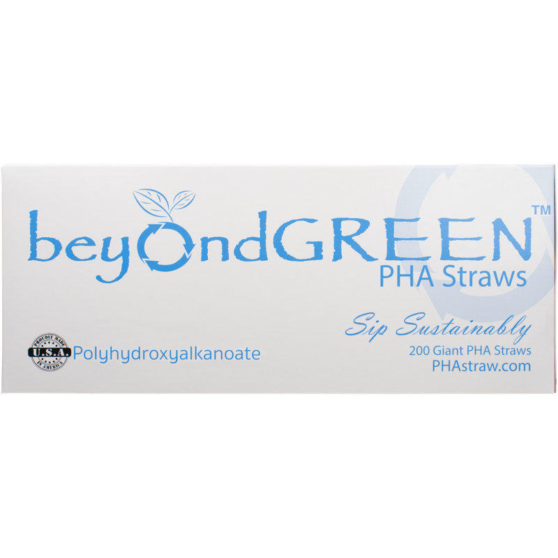 Giant White Plant-Based Disposable Drinking Straws