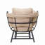 Fauteuil à œufs Sunnydaze Modern Luxury - structure en acier thermolaqué avec coussin en polyester et auvent rétractable - taupe