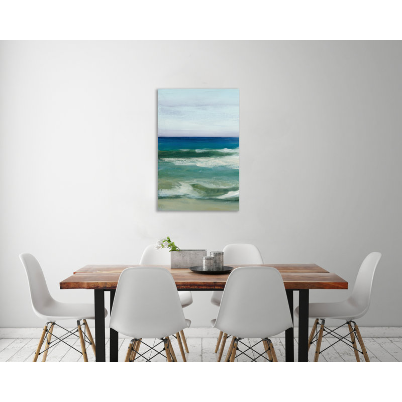 «Azure Ocean II», toile tendue par Julia Purinton, H 30 po x l 20 po x P 1,5 po