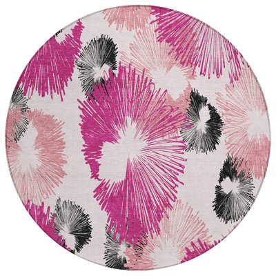 Machine Washable Indoor/Outdoor Colman ACN2132 Floral Rug
