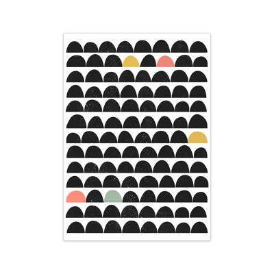 Mid Century Black And Colour - Print
